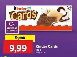 Lidl Herbatniki czekoladowe Kinder Cards oferta
