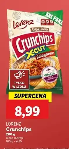 Lidl Chipsy bolognese Crunchips X-Cut oferta