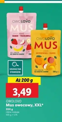 Lidl Mus jabłkowo-brzoskwiniowy Owolovo oferta