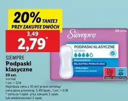 Lidl Podpaski normal Siempre oferta