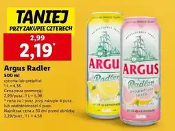 Lidl Piwo Argus Radler Lemon oferta