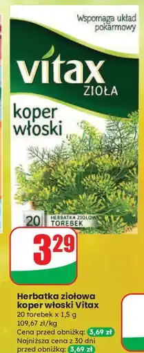 Dino Herbatka koper włoski Vitax Zioła oferta