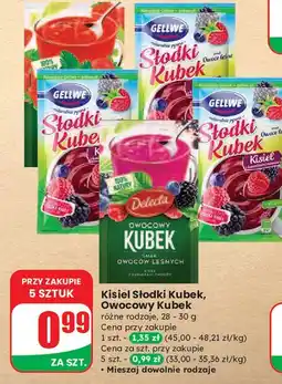 Dino Kisiel truskawkowy z kawałkami owoców Gellwe Słodki Kubek oferta