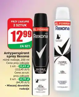 Dino Dezodorant invisible black & white Rexona Men Invisible oferta