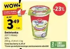 Intermarche Śmietanka 30% Zott Primo oferta
