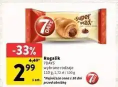 Intermarche Rogal z nadzieniem kakaowym 7 Days Super Max oferta