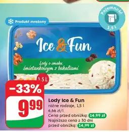 Dino Lody śmietankowe z bakaliami Koral Ice&Fun oferta