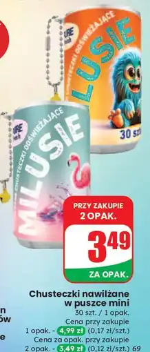 Dino Chusteczki nawilżane w puszce Milusie oferta