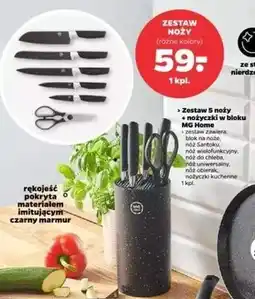 Netto Zestaw nożyczki + 5 noży w bloku Mg Home oferta