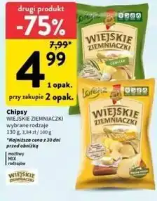 Intermarche Chipsy o smaku cebulki Lorenz Wiejskie Ziemniaczki oferta