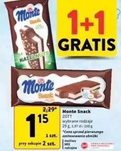 Intermarche Baton orzechowy Zott Monte Snack oferta