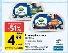 Intermarche Ser biały grenn olives garlic Arla Apetina oferta