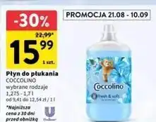 Intermarche Płyn do płukania blue splash Coccolino Fresh & Soft oferta