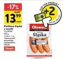 Intermarche Kiełbasa śląska z szynki Olewnik oferta