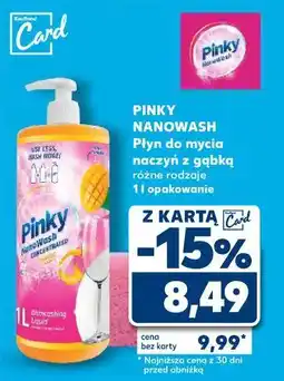 Kaufland Płyn do mycia naczyń z gąbką PINKY NANOWASH oferta