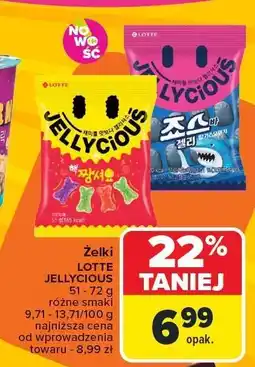Carrefour Market Żelki JELLYCIOUS, różne smaki LOTTE oferta