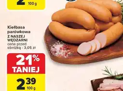 Carrefour Market Kiełbasa parówkowa Nasza Wędzarnia Carrefour oferta