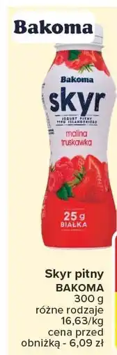Carrefour Skyr pitny malina-truskawka Bakoma oferta