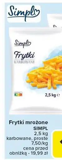 Carrefour Frytki mrożone karbowane Simpl oferta