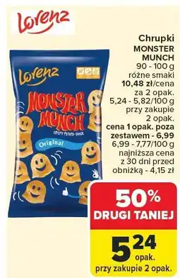 Carrefour Market Chrupki Monster Munch Lorenz oferta