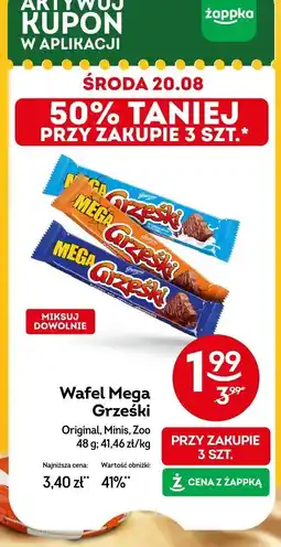 Żabka Wafel Mega Grześki Original/Minis/Zoo oferta