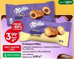 Żabka Croissant Milka z nadzieniem czekoladowym/waniliowym oferta