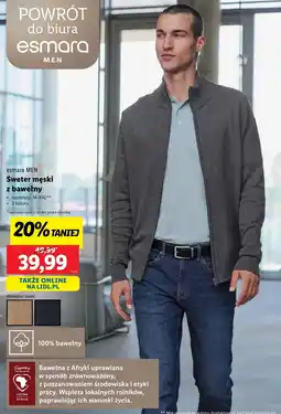 Lidl Sweter męski Esmara oferta