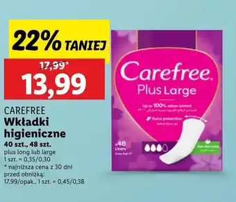 Lidl Wkładki higieniczne Carefree oferta