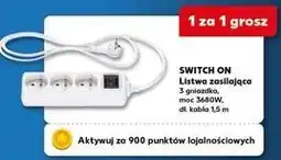 Kaufland Listwa zasilająca 3 gniazda 1.5 m Switch On oferta