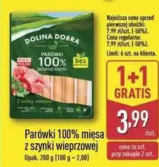 ALDI Parówki 100 % z szynki Dolina Dobra oferta