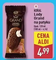 ALDI Lód caramel popcorn Koral Grand oferta
