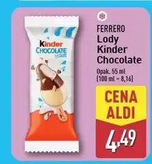 ALDI Lód Kinder Chocolate oferta