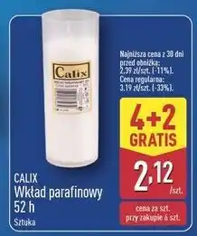 ALDI Wkład parafinowy do znicza 52 h Calix oferta