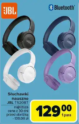 Carrefour Słuchawki nauszne JBL T520BT oferta