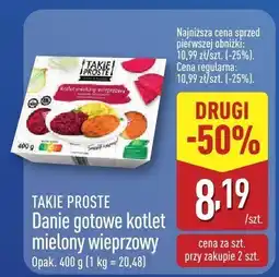 ALDI Danie gotowe kotlet mielony wieprzowy Takie Proste oferta