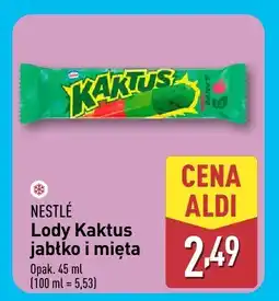 ALDI Lody Kaktus jabłko i mięta Nestlé oferta