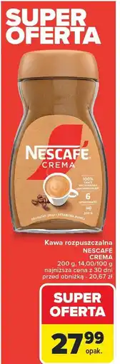 Carrefour Market Kawa rozpuszczalna Nescafe Crema oferta