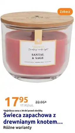 Action Świeca zapachowa z drewnianym knotem oferta