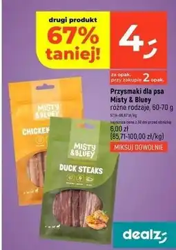 Dealz Przysmak dla psa chicken sticks Misty & Bluey oferta