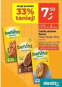 Dealz Ciastka zbożowe z mlekiem Belvita oferta