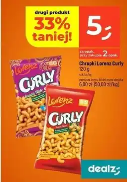 Dealz Chrupki indian style Lorenz Curly oferta