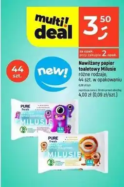 Dealz Papier toaletowy nawilżany milusie Pure Fresh oferta