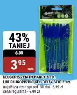 bi1 Długopis zenith handy lub długopis bic gel-ocity stic oferta