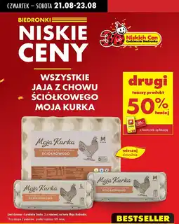Biedronka Jajka Moja Kurka z chowu ściółkowego wszystkie rodzaje oferta