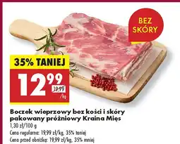 Biedronka Boczek wieprzowy bez kości i skóry pakowany próżniowo Kraina Mięs oferta