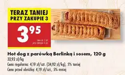 Biedronka Hot dog z parówką Berlinka i sosem Biedronka oferta