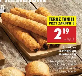 Biedronka Borek ze szpinakiem i serem Biedronka oferta