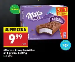 Biedronka Baton mleczna kanapka Milka Choco Snack oferta