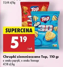 Biedronka Chrupki ziemniaczane Top o smaku papryki, o smaku fromage oferta