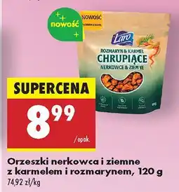 Biedronka Orzeszki nerkowca i ziemne z karmelem i rozmarynem Laro oferta